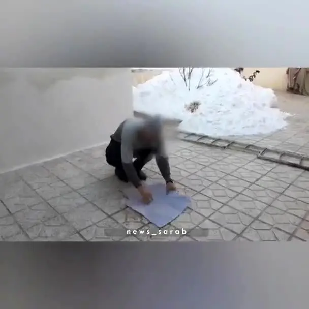 فیلم/ یخ زدن پیراهن در سردترین شهر ایران!