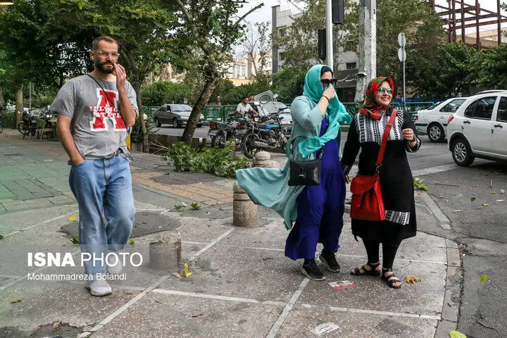 خسارات ناشی از وزش باد شدید در تهران