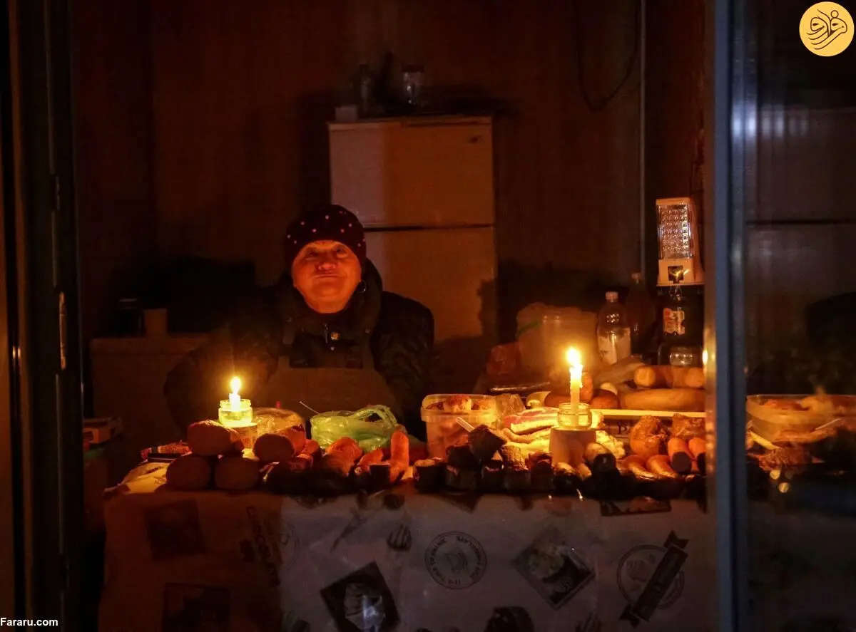تصاویر| تاریکی مطلق یک منطقه اوکراین را فراگرفت!