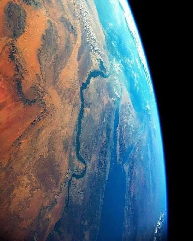 عکس | نمای دیدنی رود نیل از ایستگاه فضایی