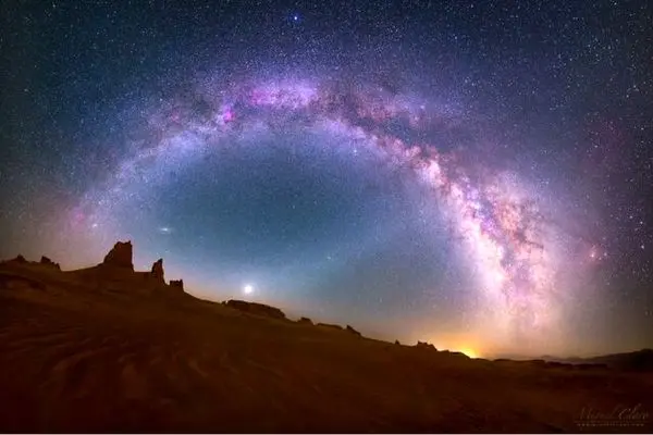 عکاس پرتغالی به تصویر کشید؛ کهکشان راه ‌شیری در آسمان کویر ایران