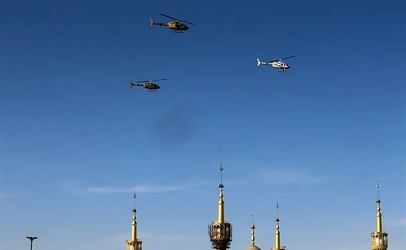 رژه هوایی جنگنده‌های ارتش در آسمان تهران + فیلم