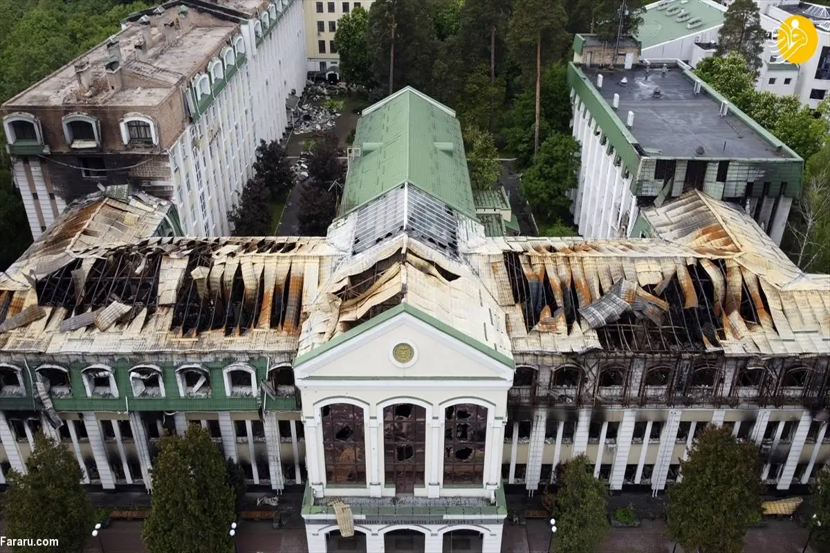 تصاویر| ویران شدن دانشگاه ایرپین در حملات روسیه