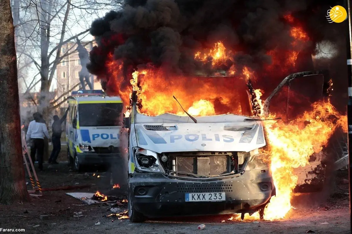 تصاویر| آتش خشم در پی سوزاندن قرآن در سوئد