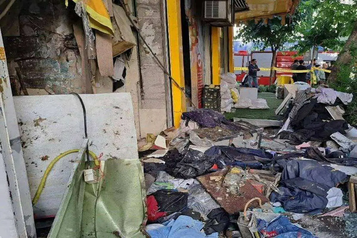 انفجار یک خشک‌شویی در خیابان سهروردی