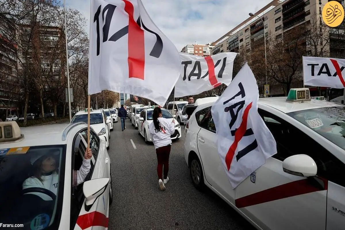 تصاویری از اعتصاب گسترده رانندگان تاکسی