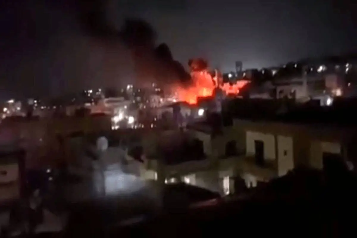 انفجار در انبار مهمات حماس در جنوب لبنان +ویدئو