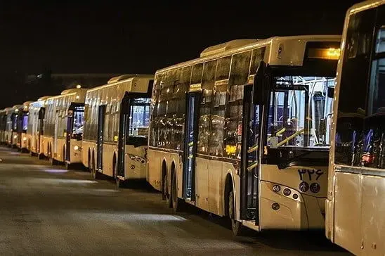 سرقت از پارکینگ اتوبوس‌ها در تاریکی شب