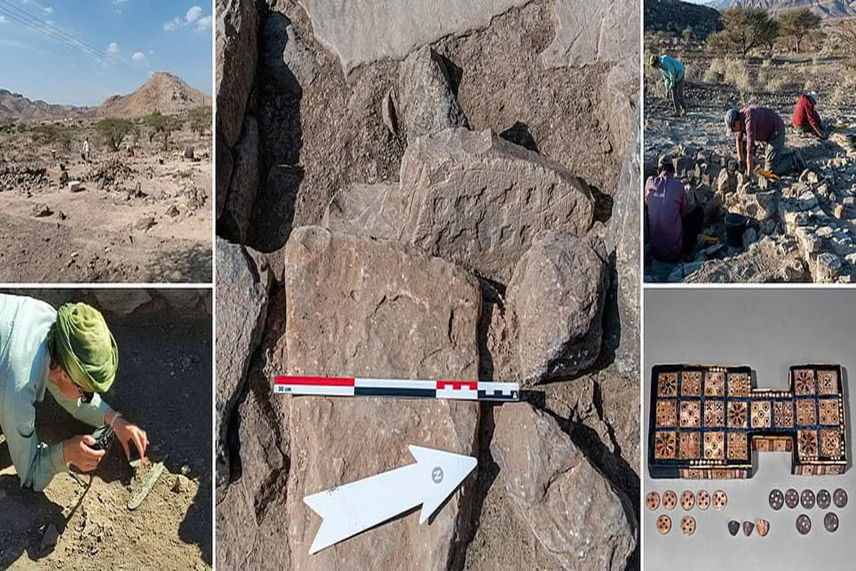 کشف بازی رومیزی سنگی 4 هزار ساله در عمان / عکس
