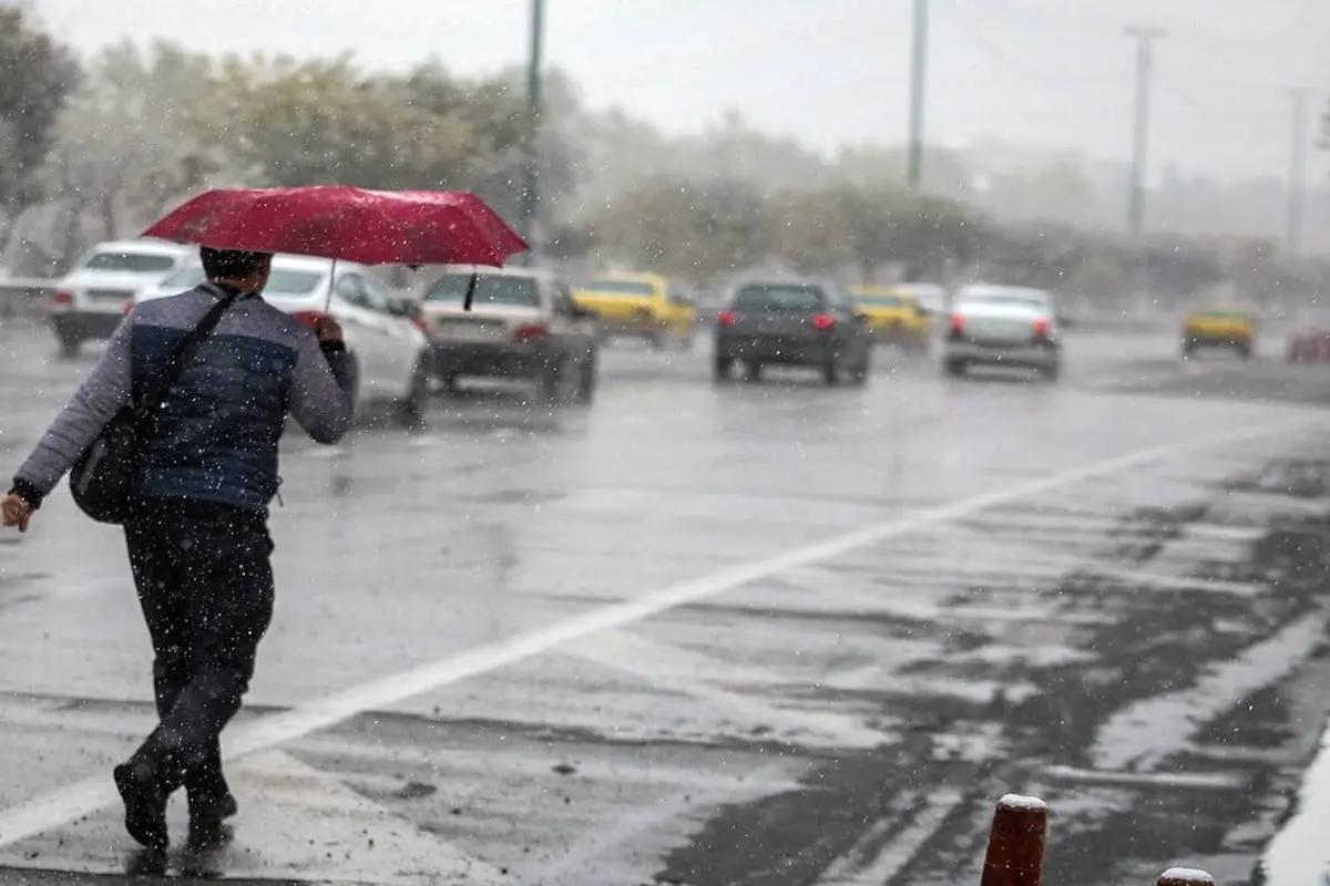 بارش برف، وزش باد شدید و رگبار باران در ایران
