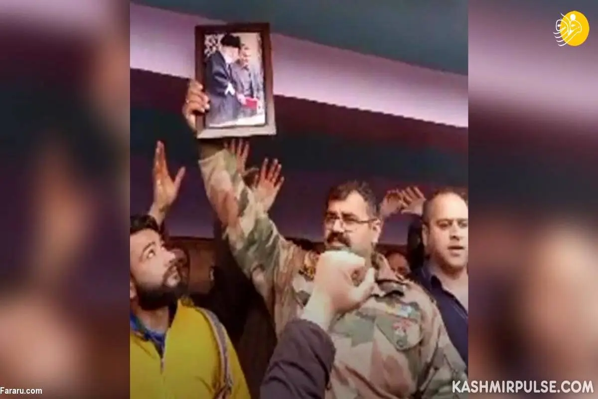 عذرخواهی فرمانده پلیس کشمیر با عکسی از سردار سلیمانی + ویدئو