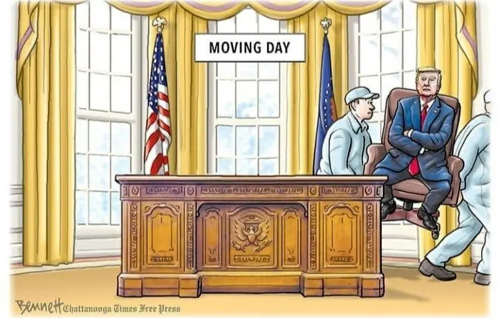کارتون| ترامپ حاضر به رفتن نیست