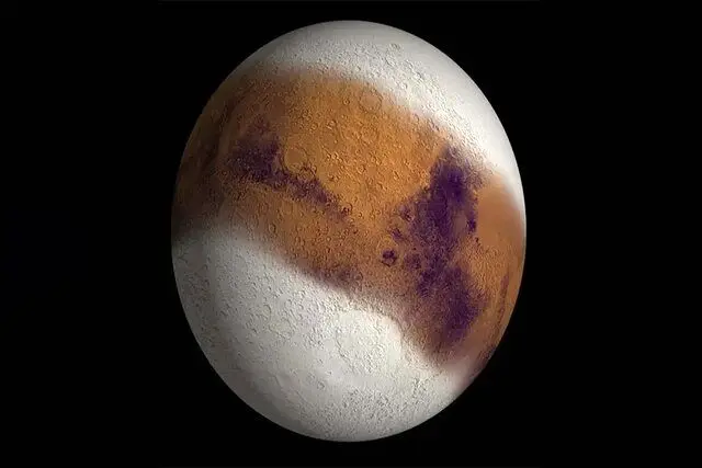 کشف جدید: عصر یخبندان مریخ ۴۰۰ هزار سال پیش به پایان رسید! + تصویر