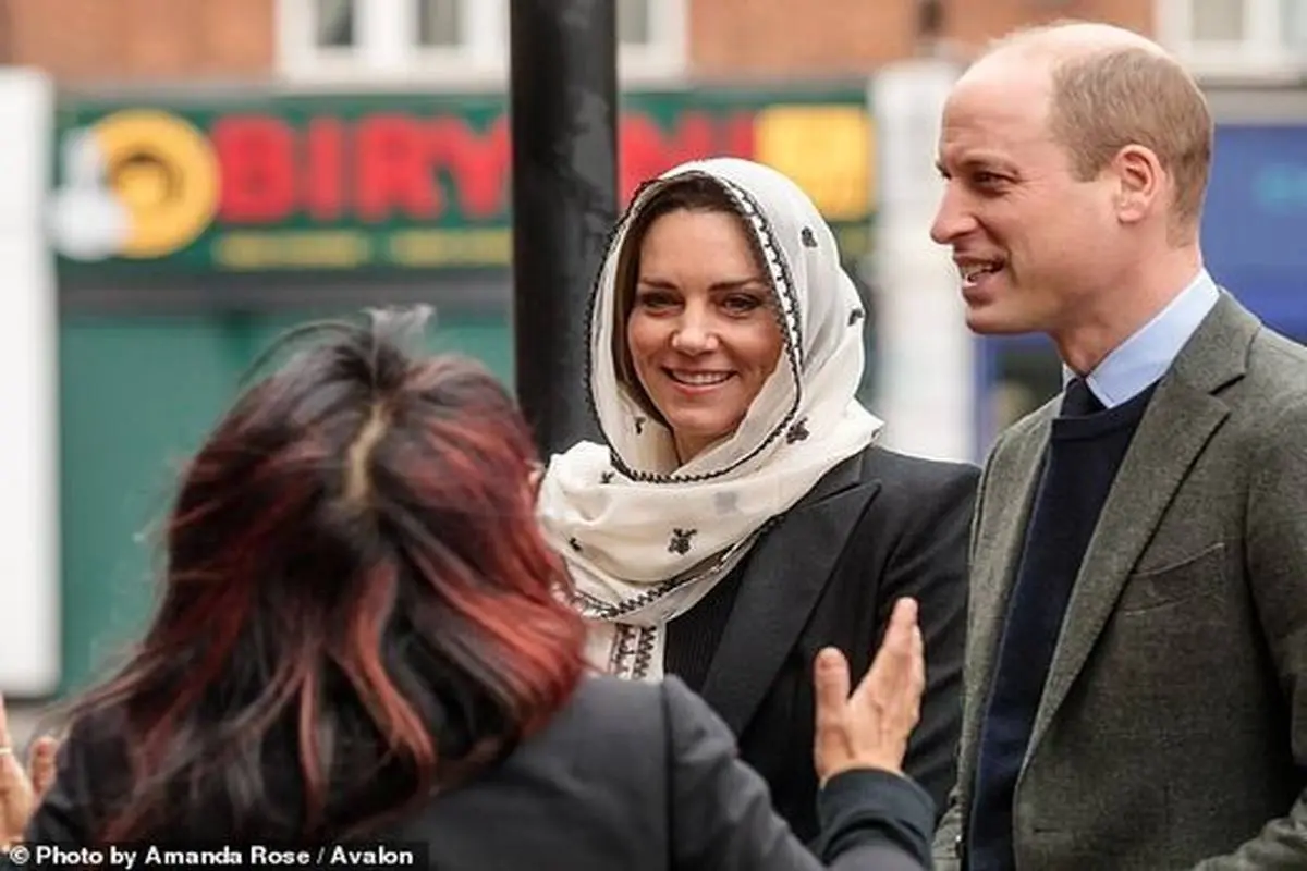 عکس | کیت میدلتون همسر شاهزاده ویلیام با حجاب اسلامی!