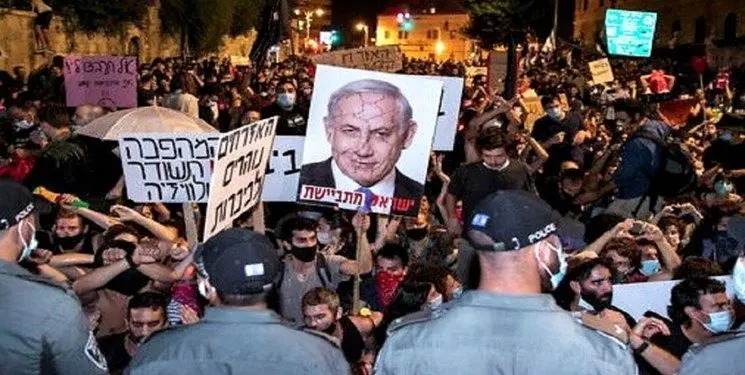 چهار هفته تظاهرات صهیونیست‌ها  علیه کابینه نتانیاهو