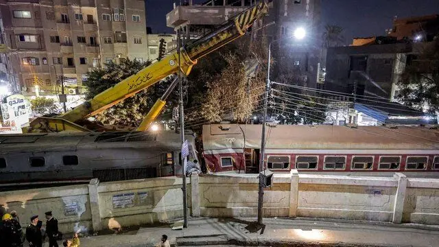 عکس/ خروج مرگبار قطار از ریل در مصر