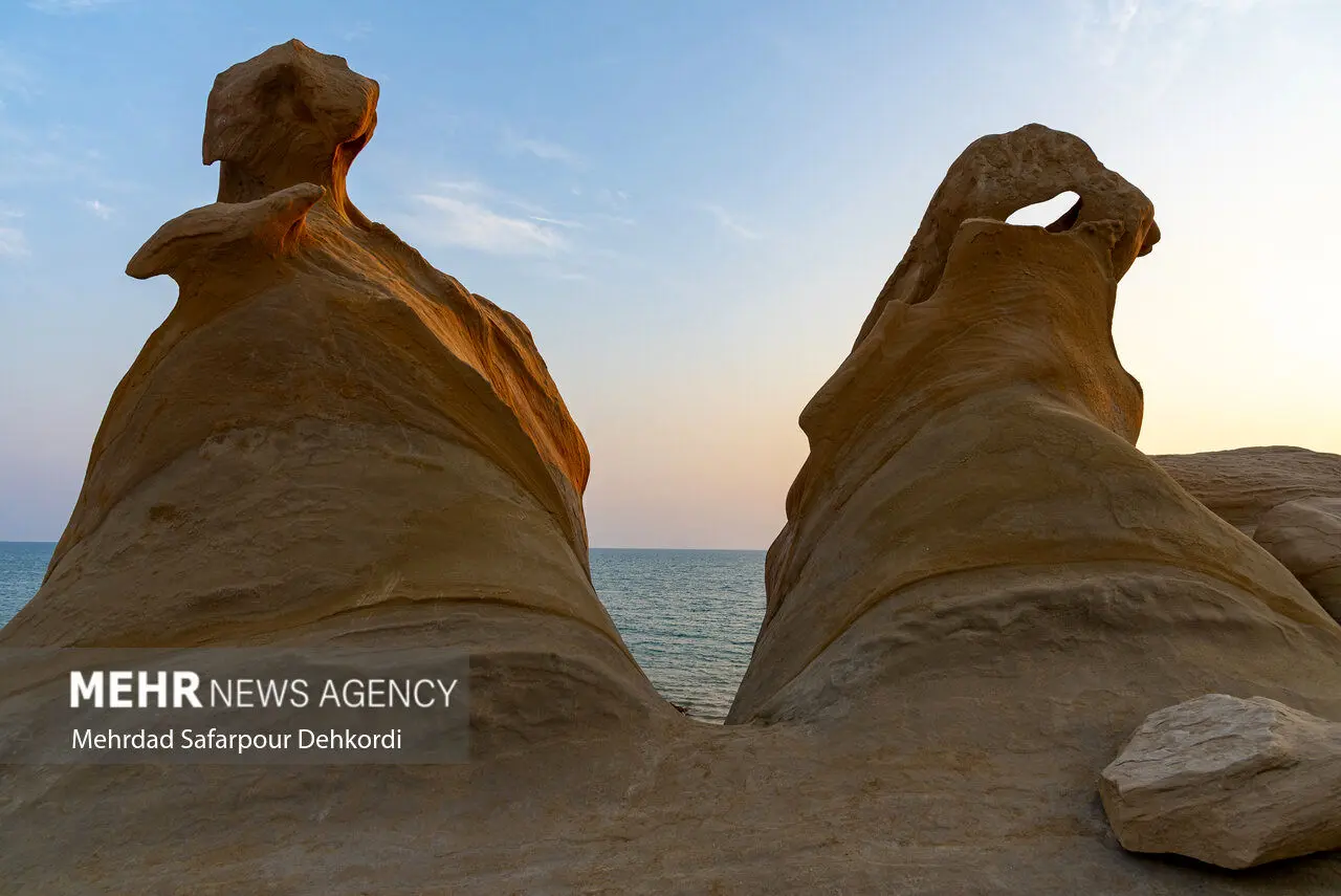 تصاویر| مُکَسَر، زیباترین ساحل صخره‌ای خلیج فارس