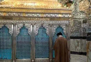 فیلم| لحظاتی از حضور رهبر انقلاب در حرم حضرت عبدالعظیم(ع)