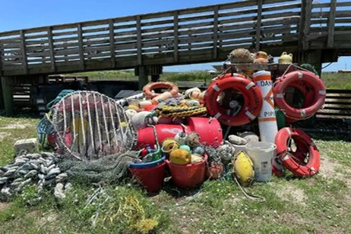 فروش زباله‌های دریایی در یک حراجی