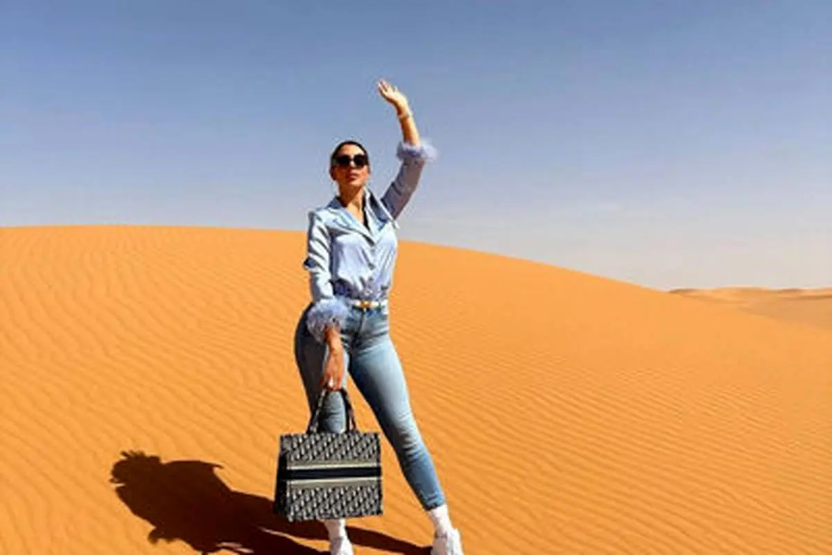 گشت و گذار نامزد رونالدو در صحرای حجاز + عکس