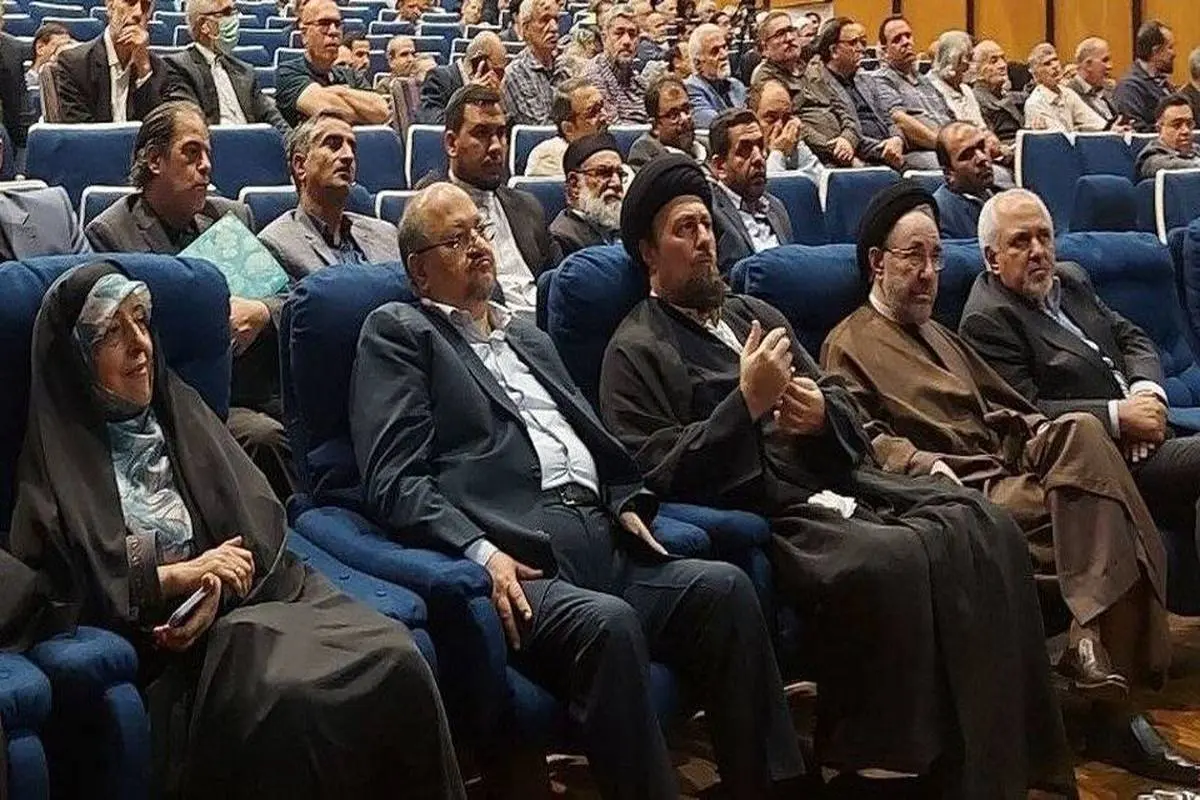 حضور خاتمی ، ظریف ، جهانگیری و حسن خمینی در مراسم  سالگرد دعایی + عکس