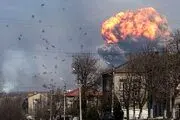 اولین تصاویر از انفجار مهیب انبار مهمات در اوکراین!