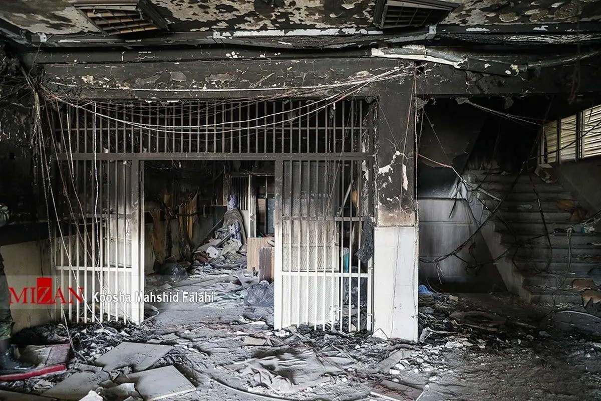 تصاویر| زندان اوین پس از آتش‌سوزی