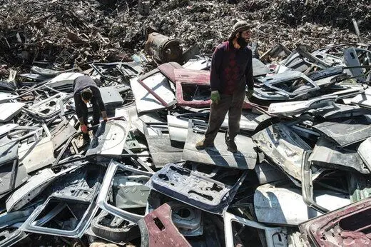 عکس | گورستان خودروهای نابود شده در زلزله ترکیه