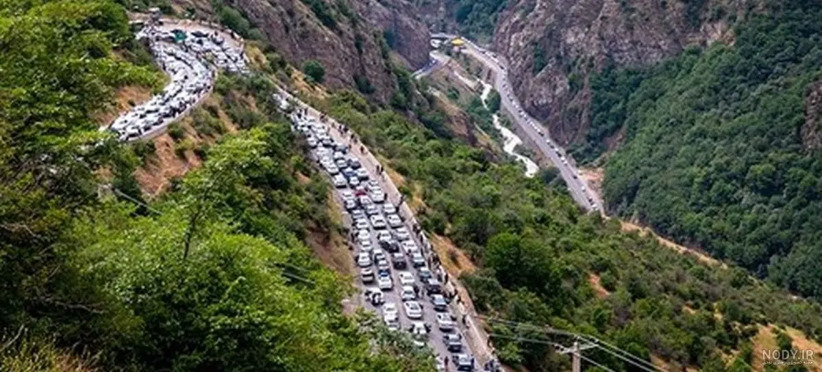 ترافیک سنگین در آزادراه تهران- شمال و محور چالوس