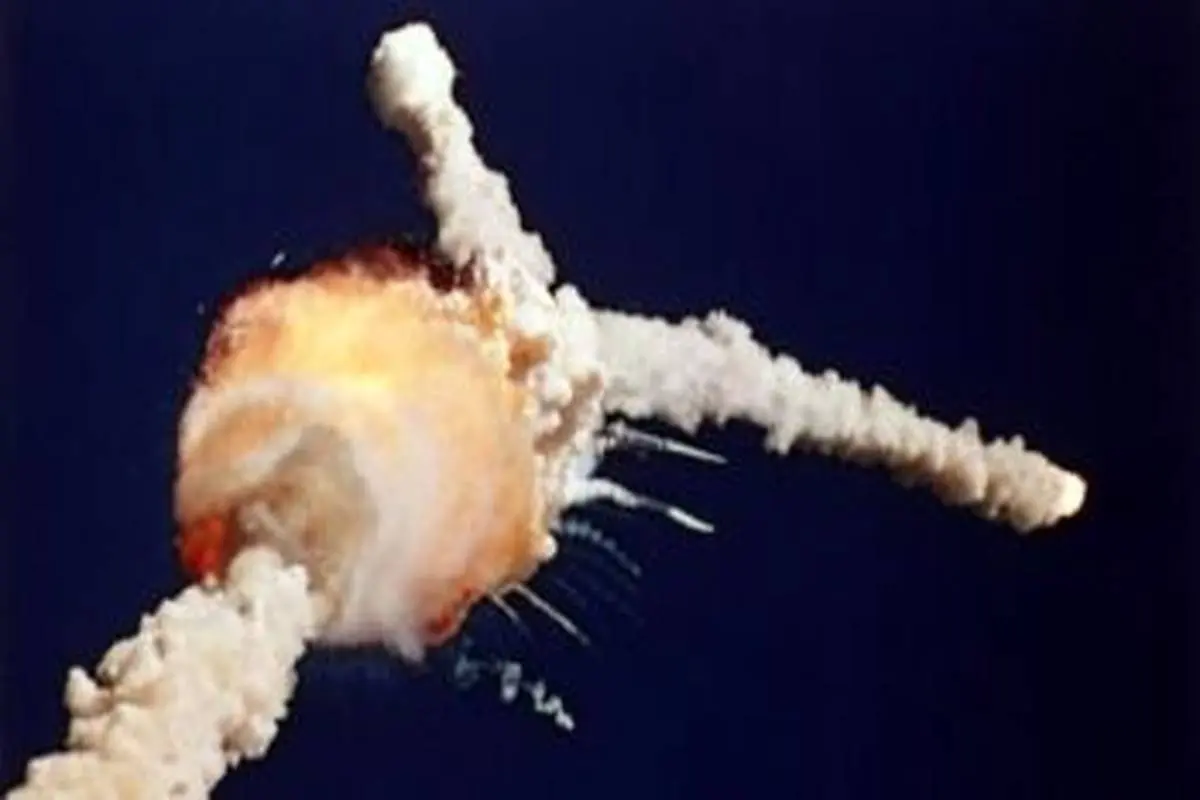 انفجار شاتل فضایی چلنجر بعد از پرتاب