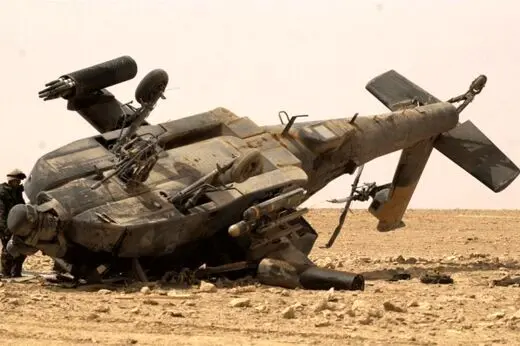 فیلم| لحظه سقوط بالگرد نظامی در اردن