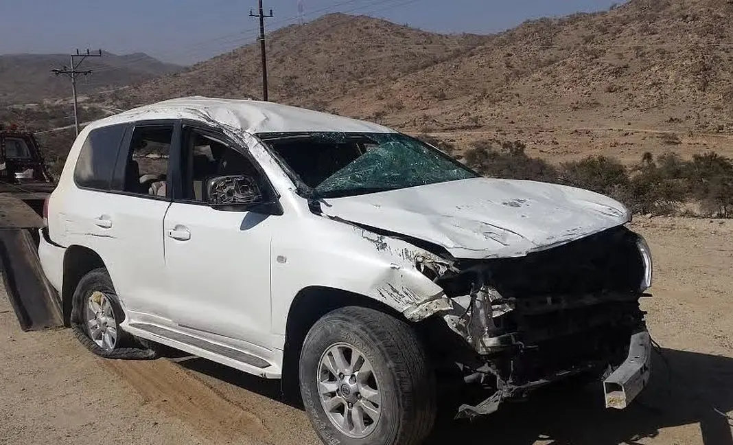 فیلم| حادثه برای یک خودروی لندکروز در عربستان؛ کیسه هوا باز نشد!