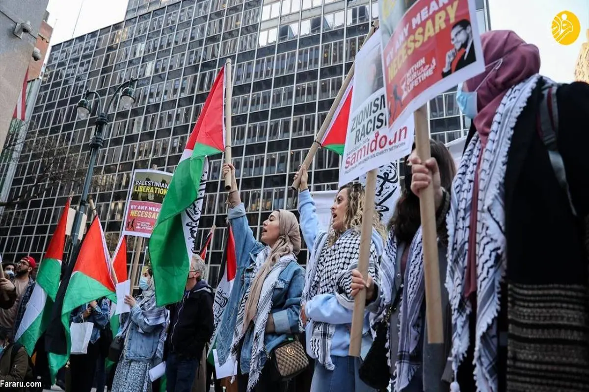 تصاویر/ تظاهرات ضد اسرائیلی در آمریکا