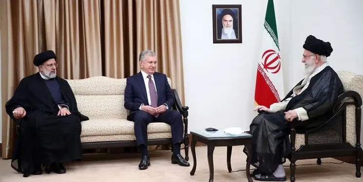 رهبر انقلاب در دیدار رئیس‌جمهور ازبکستان: ایران به راحتی می‌تواند ازبکستان را به آب‌های آزاد متصل کند