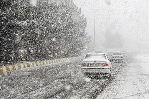 ویدئو| بارش برف در نقاط مختلف تهران