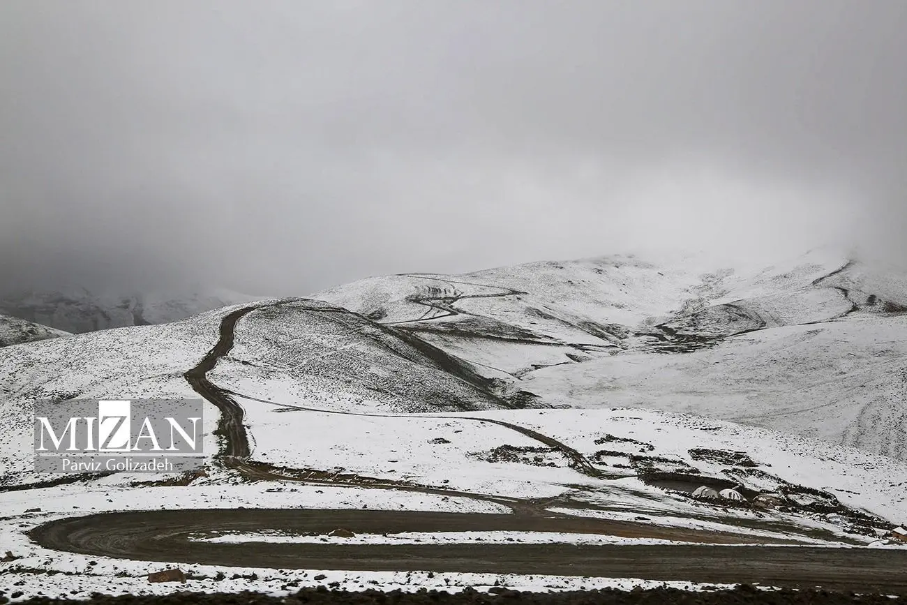 فیلم | بارش برف ارتفاعات شاهرود را سفیدپوش کرد