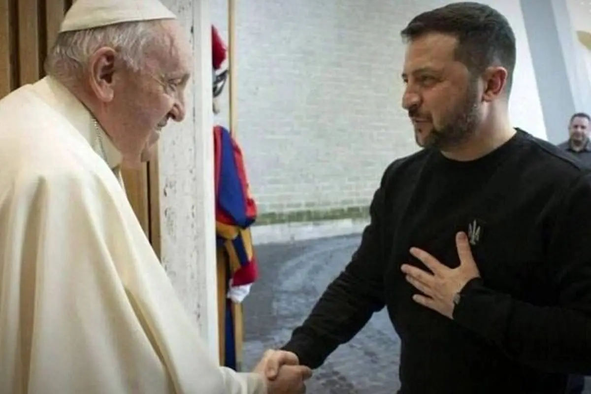 دیدار رییس‌جمهور اوکراین با «پاپ فرانسیس» در واتیکان 