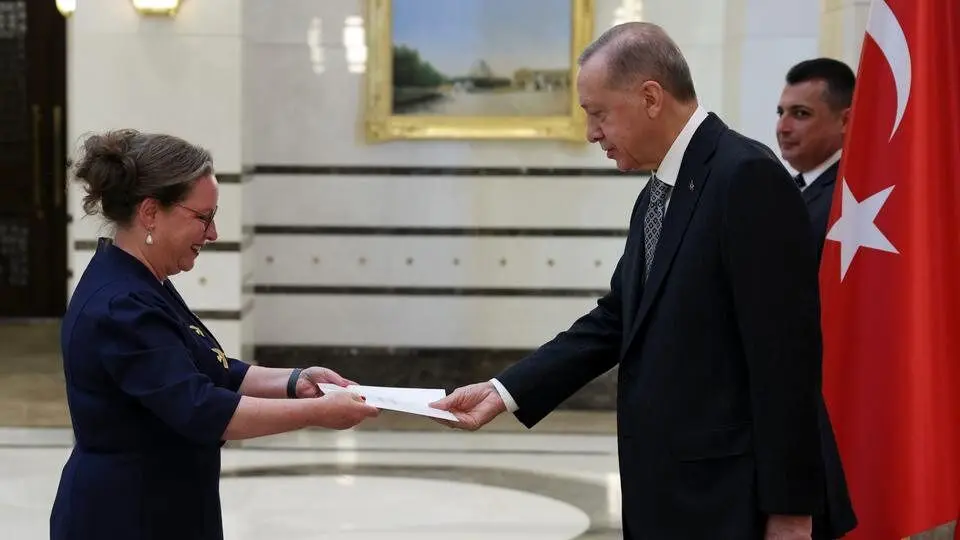 خوشامدگویی اردوغان به سفیر اسرائیل در ترکیه/عکس