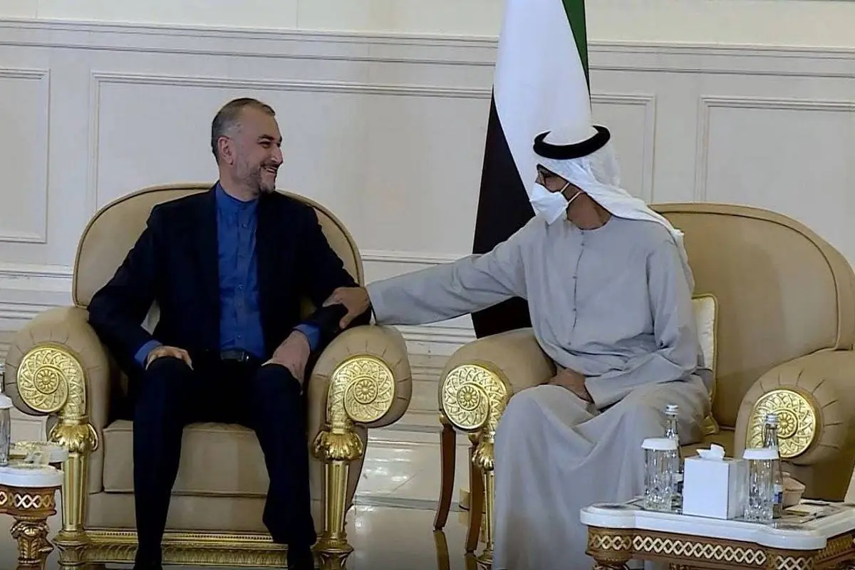 دیدار امیرعبداللهیان با رئیس جدید امارات + تصاویر