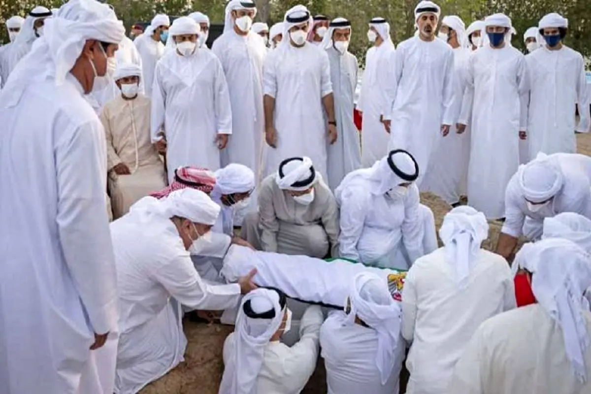رئیس امارات به خاک سپرده شد + تصاویر