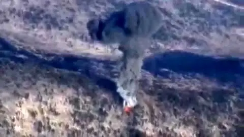 فیلم | لحظه اصابت و سرنگونی جنگنده روسی در اوکراین
