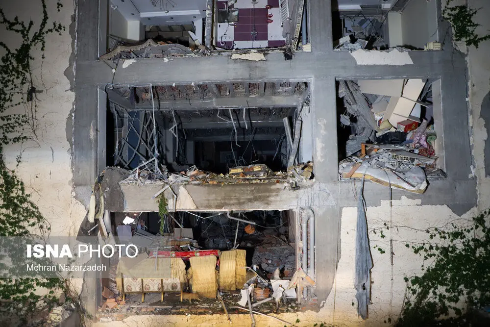 تصاویر | انفجار گاز در منطقه ولیعصر تبریز
