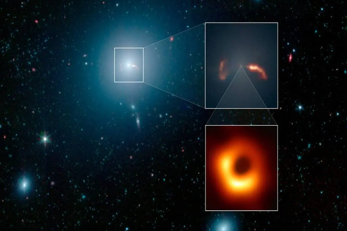 عکس روز ناسا: کهکشان، جت و سیاهچاله M87 در سه قاب
